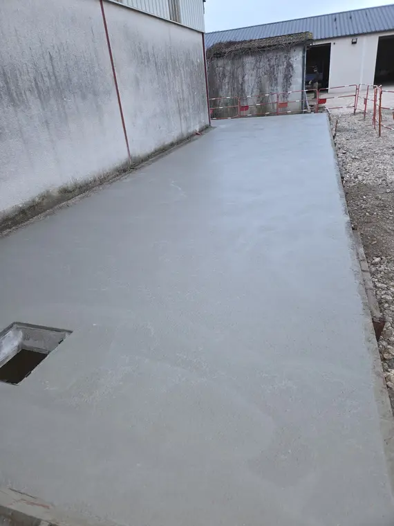 Dalle béton terminée