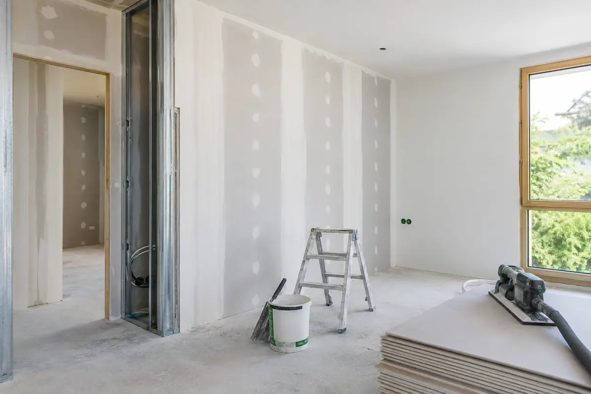 Illustration de travaux de plâtrerie
